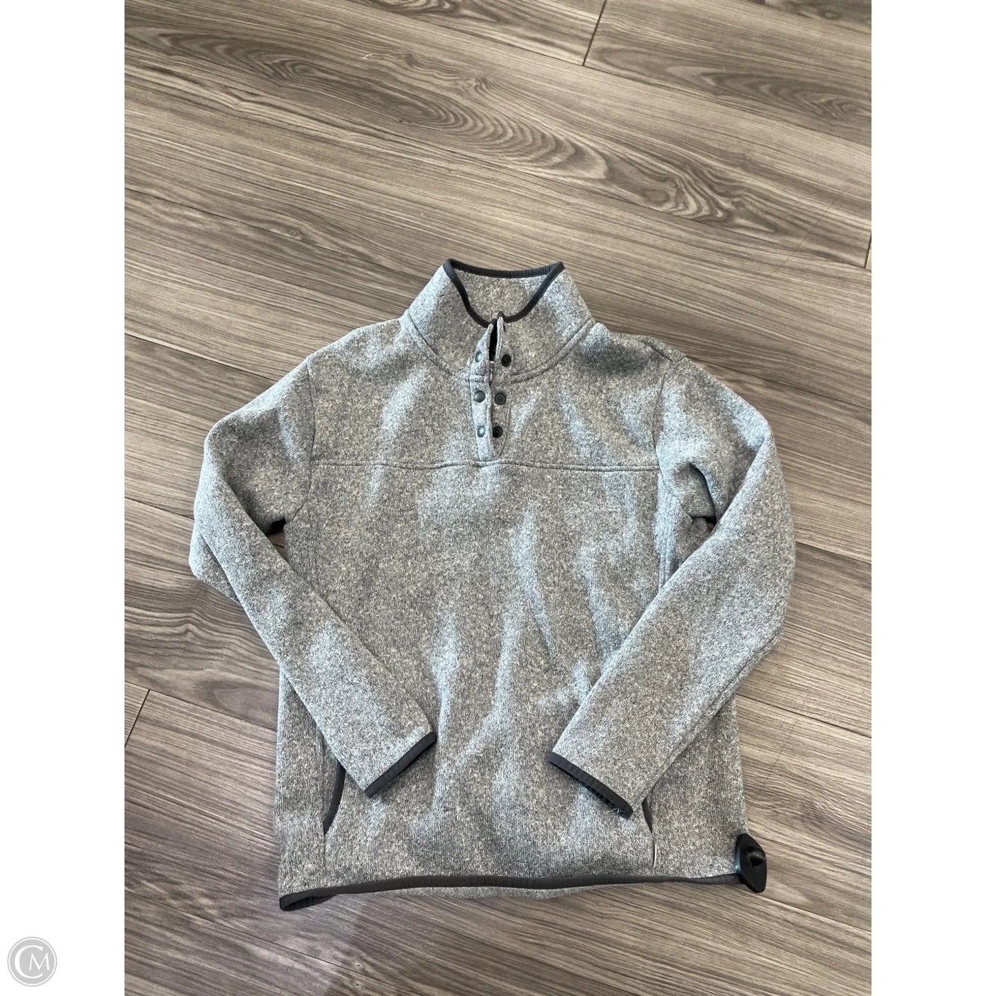 Sweatshirt Collar By Eddie Bauer In Grey, Size: M