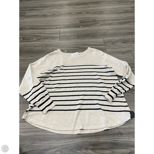Sweater By Liz Claiborne In Striped Pattern, Size: Xl