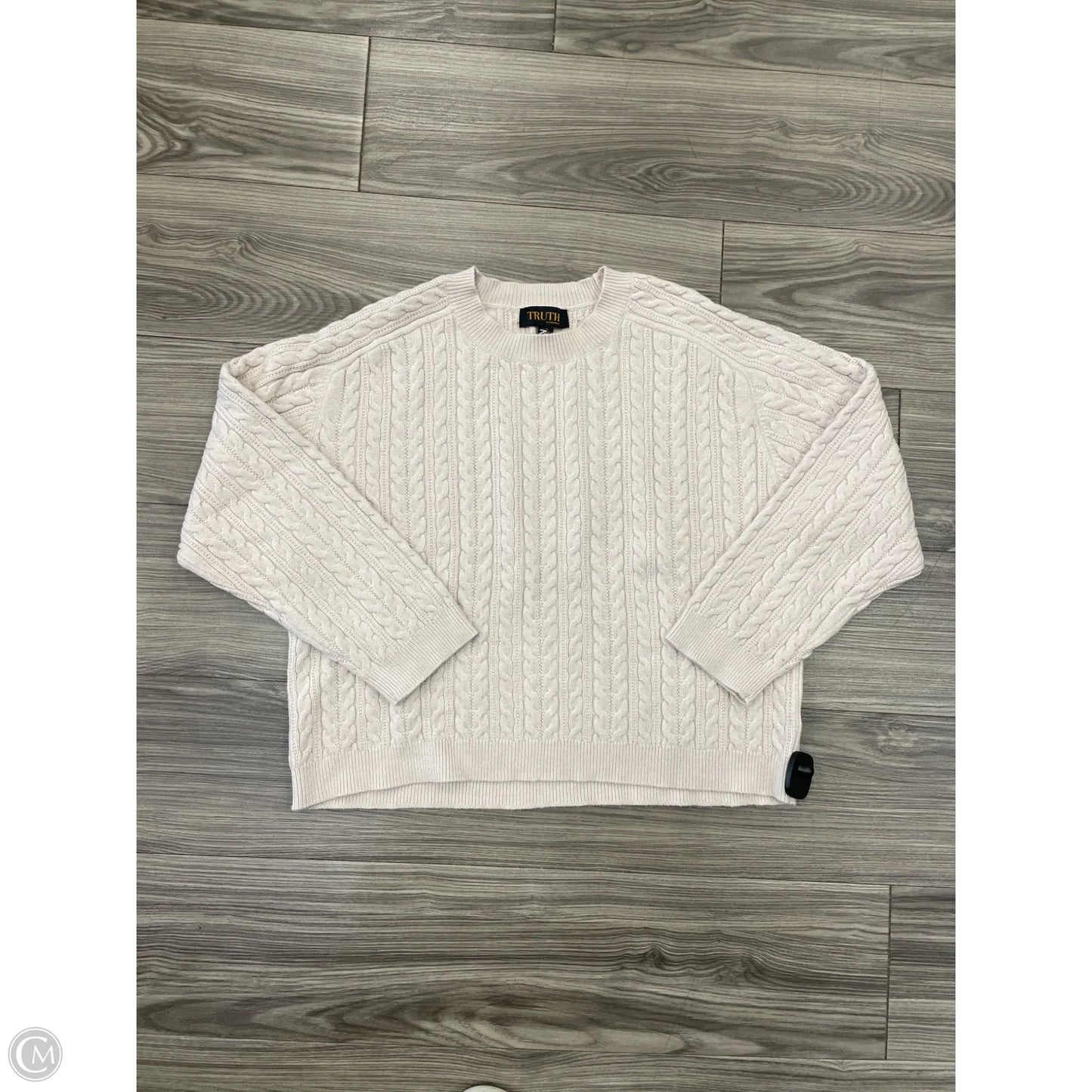Sweater By Truth In Cream, Size: L