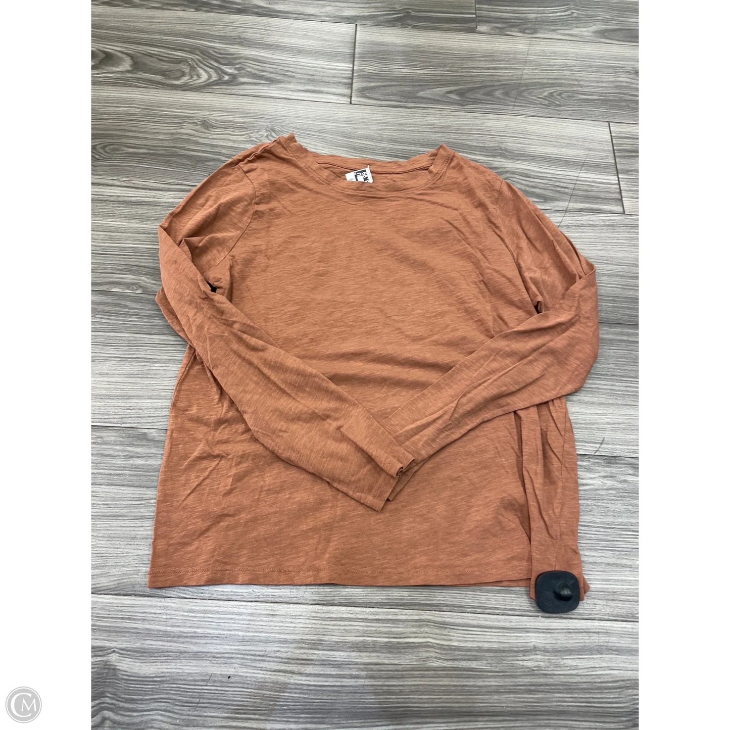 Top Long Sleeve Basic By Sonoma In Brown, Size: L