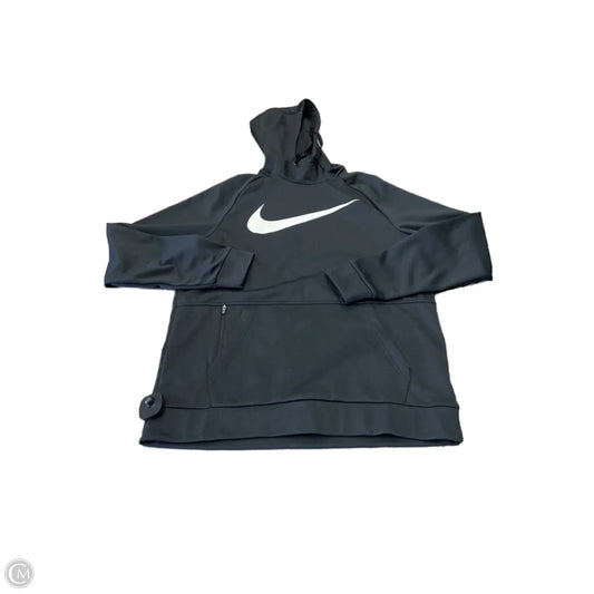 Athletic Sweatshirt Hoodie By Nike In Black, Size: M
