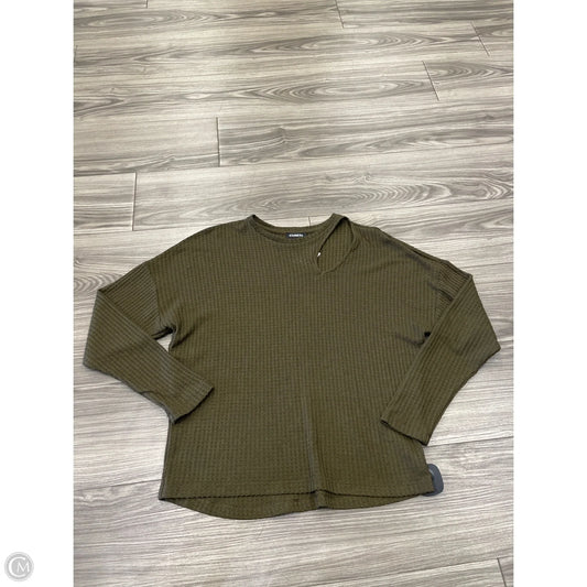 Top Long Sleeve Basic By Express In Green, Size: S