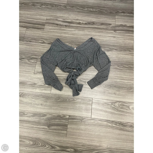 Top Long Sleeve Basic By Free People In Grey, Size: S