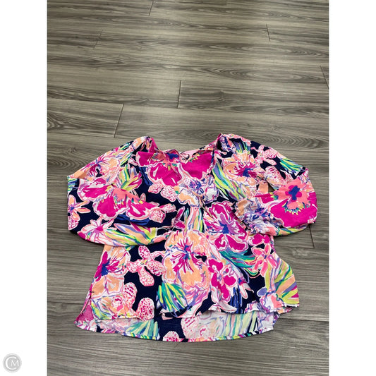 Top Long Sleeve Designer By Lilly Pulitzer In Floral Print, Size: M