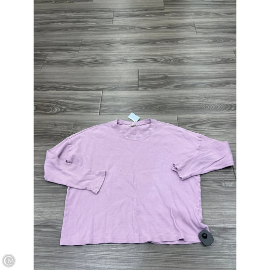 Top Long Sleeve Basic By Madewell In Purple, Size: M