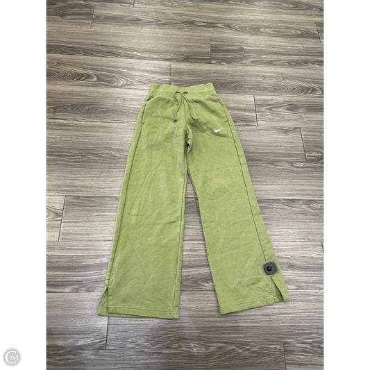 Athletic Pants By Nike In Green, Size: Xs