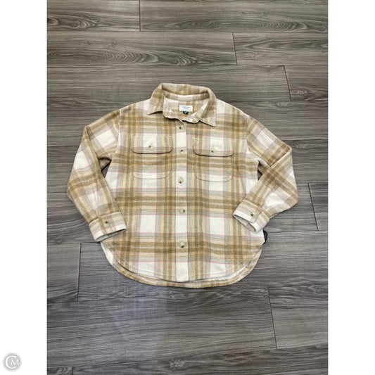 Jacket Shirt By American Eagle In Tan, Size: Xs