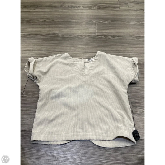 Top Short Sleeve Basic By Madewell In Cream, Size: S