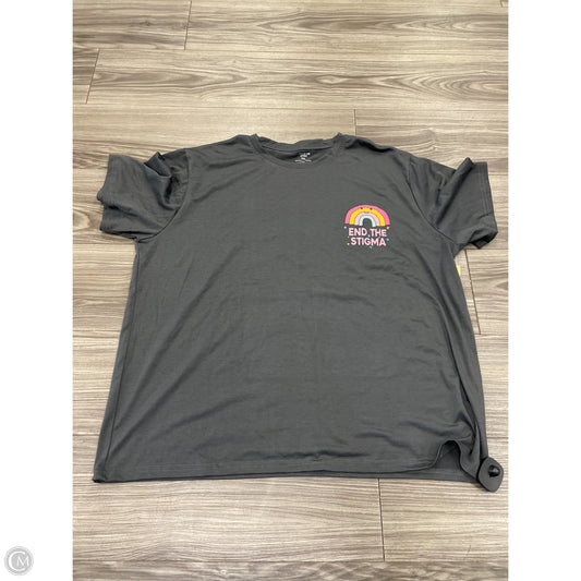 Top Short Sleeve By Shein In Grey, Size: 3x