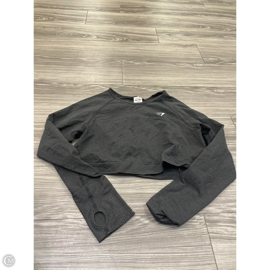 Athletic Top Long Sleeve Crewneck By Gym Shark In Black, Size: Xxl