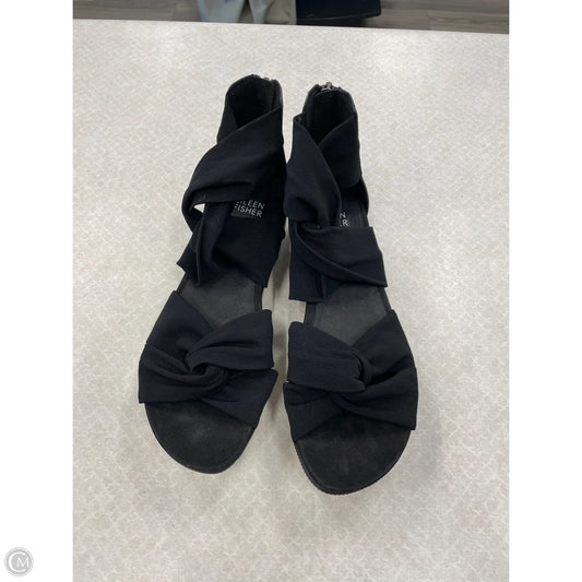 Sandals Flats By Eileen Fisher In Black, Size: 6