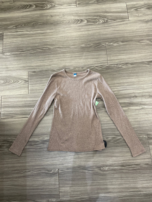 Top Long Sleeve By Old Navy In Brown, Size: M