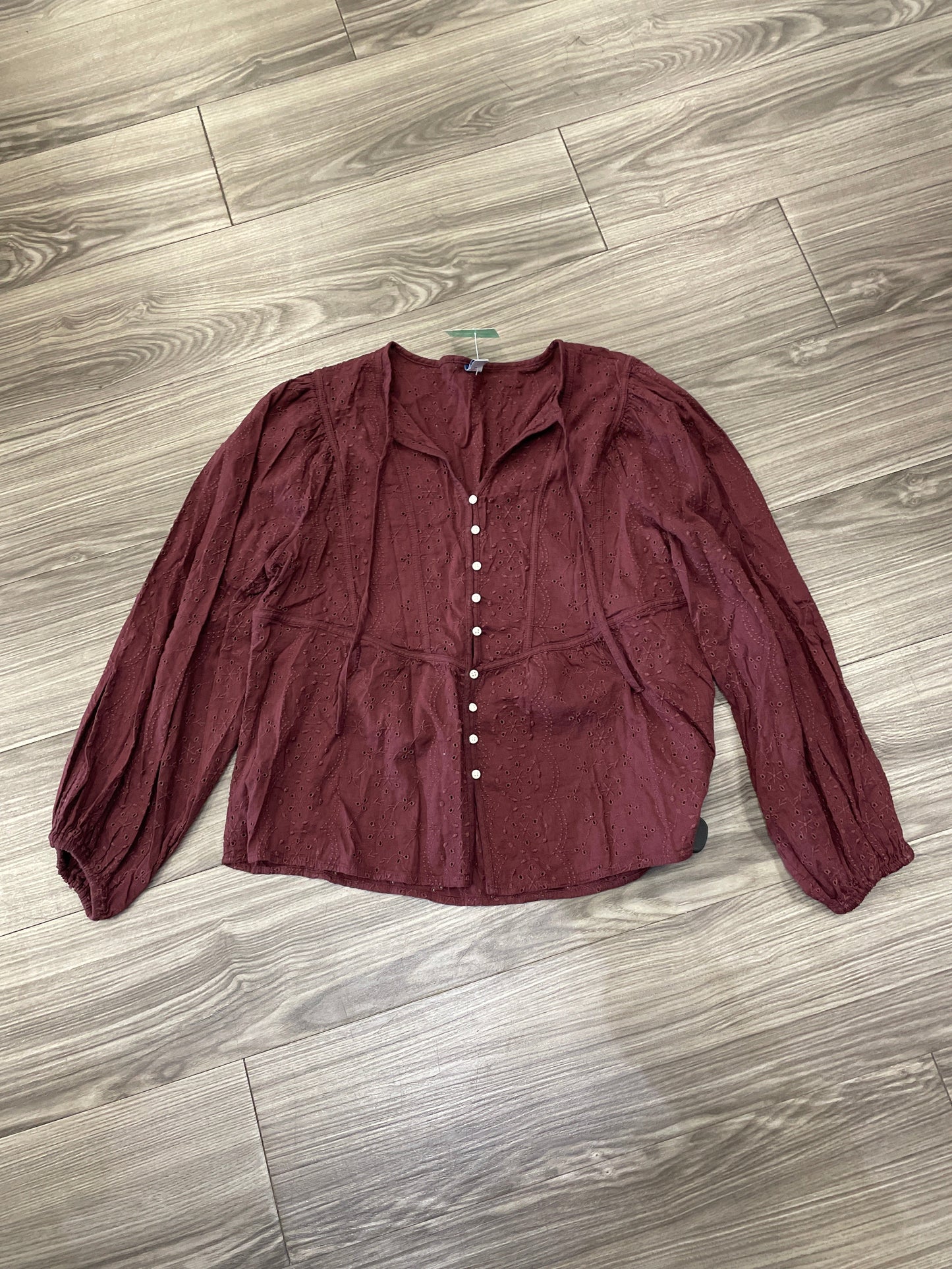 Top Long Sleeve By Old Navy In Red, Size: M