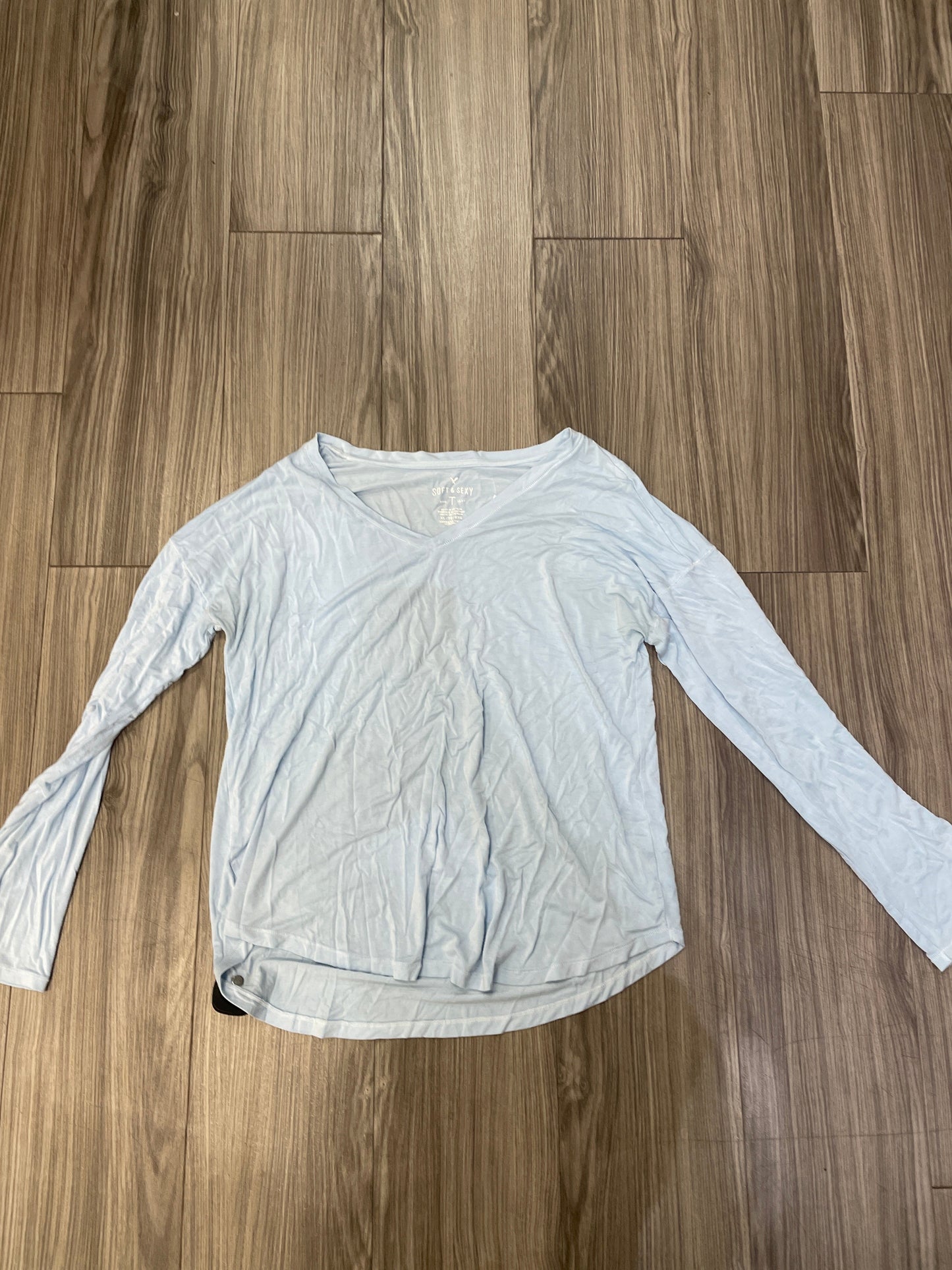 Top Long Sleeve By American Eagle In Blue, Size: Xl