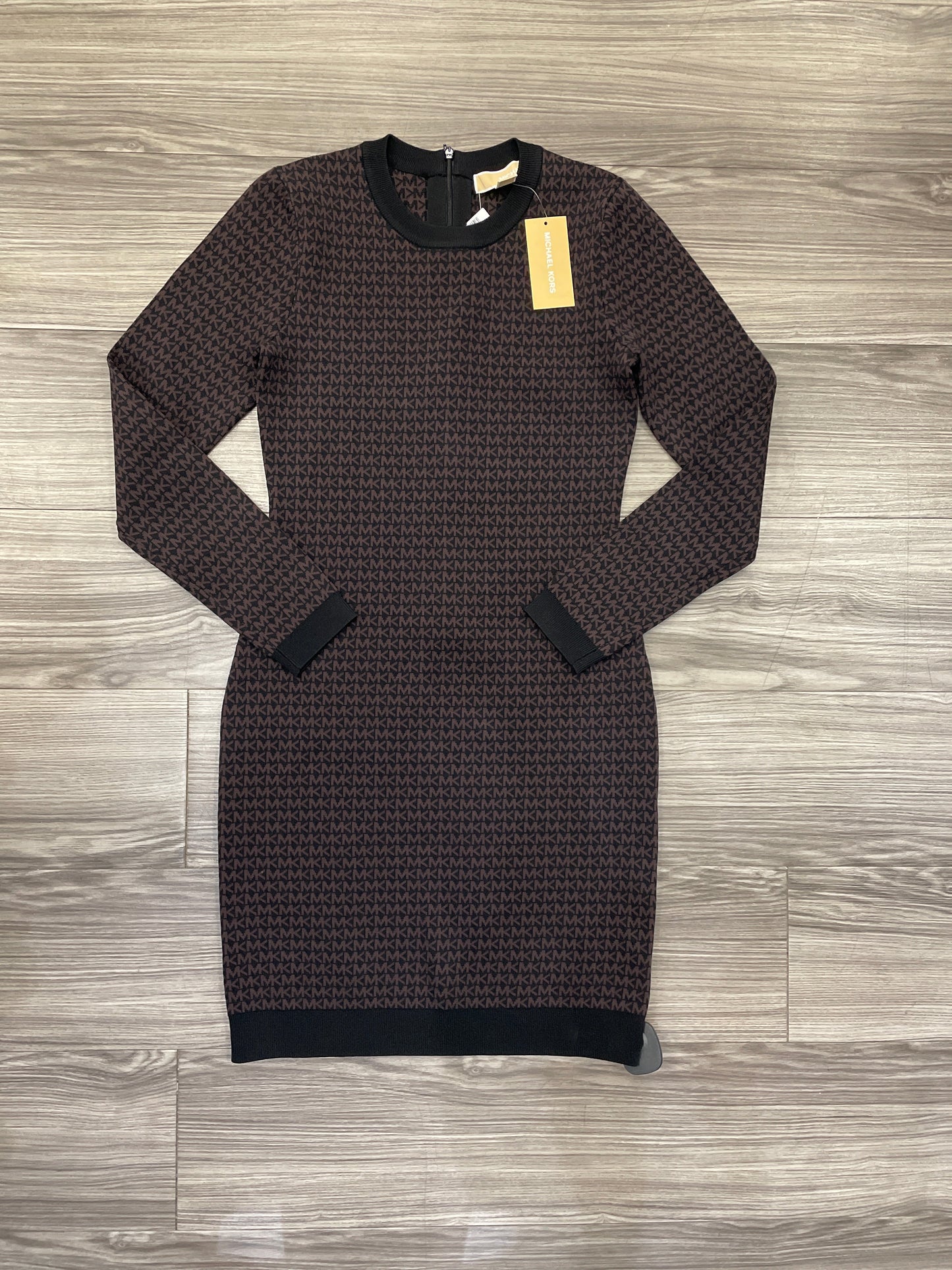 Dress Sweater By Michael Kors In Black & Brown, Size: S