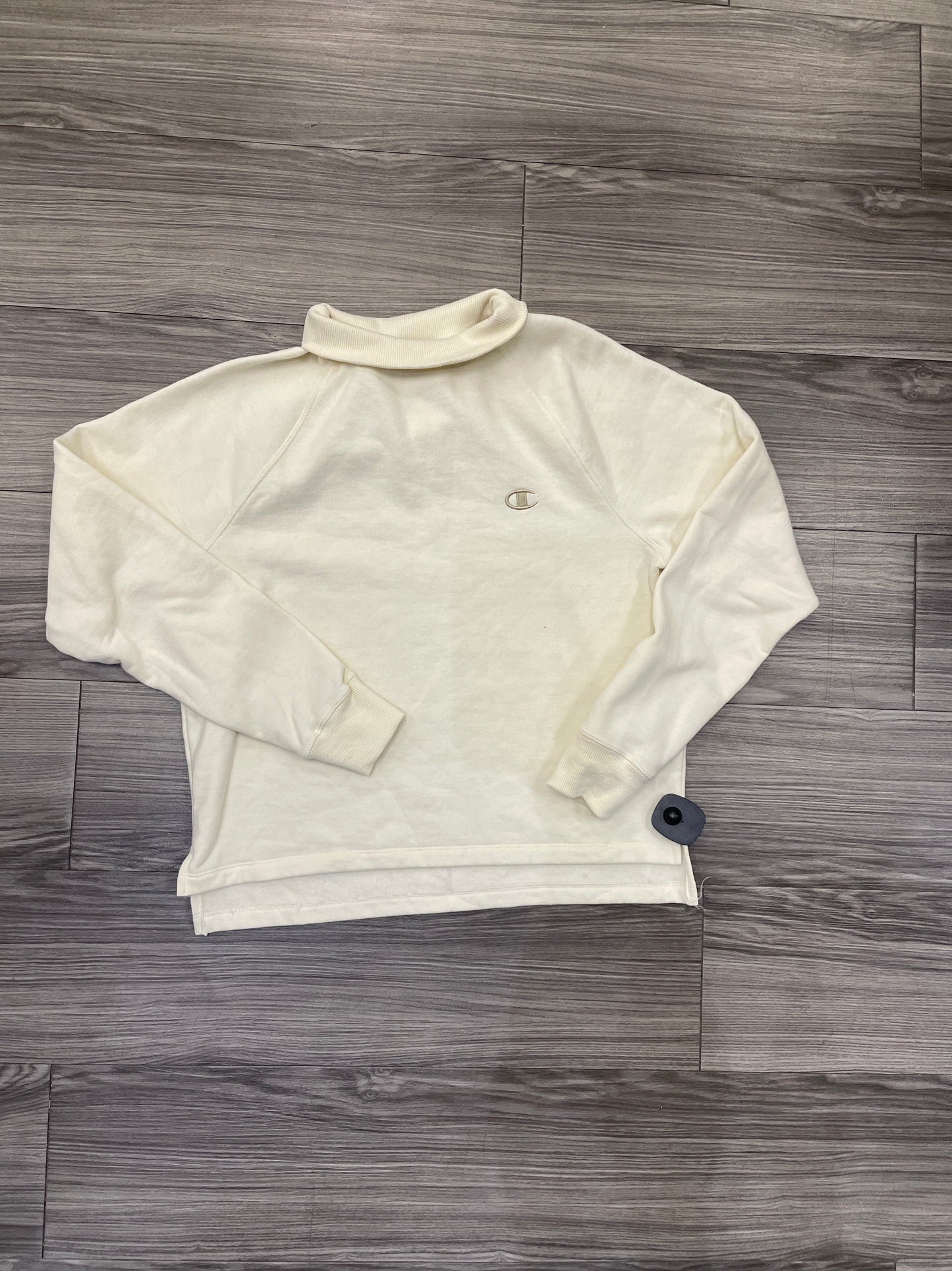 Top Long Sleeve By Champion In Cream, Size: S