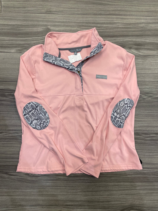 Top Long Sleeve By Simply Southern In Pink, Size: L