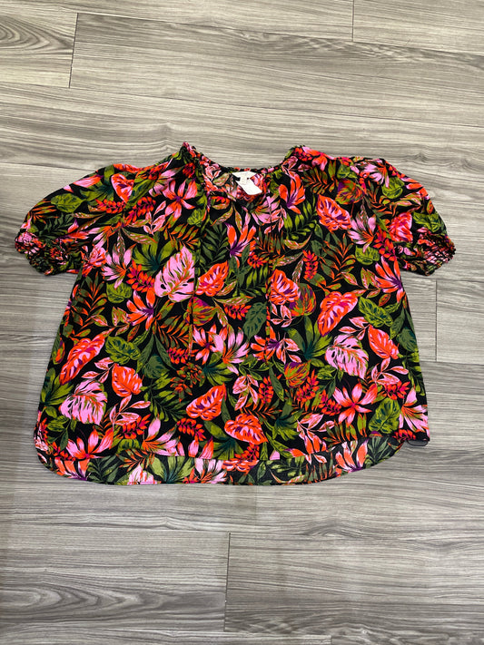 Top Short Sleeve By Terra & Sky In Multi-colored, Size: 3x