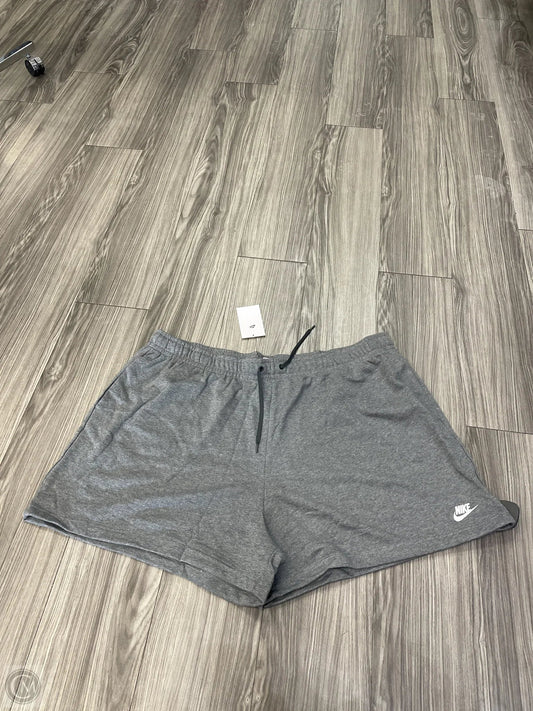 Athletic Shorts By Nike In Grey, Size: 3x