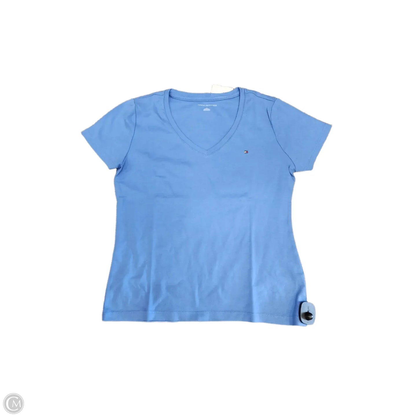 Top Short Sleeve By Tommy Hilfiger In Blue, Size: L