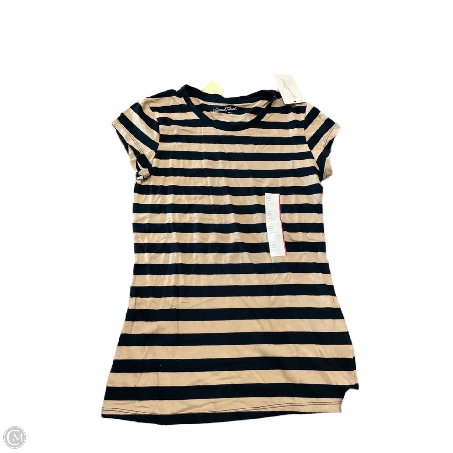 Top Short Sleeve By Universal Thread In Striped Pattern, Size: Xs
