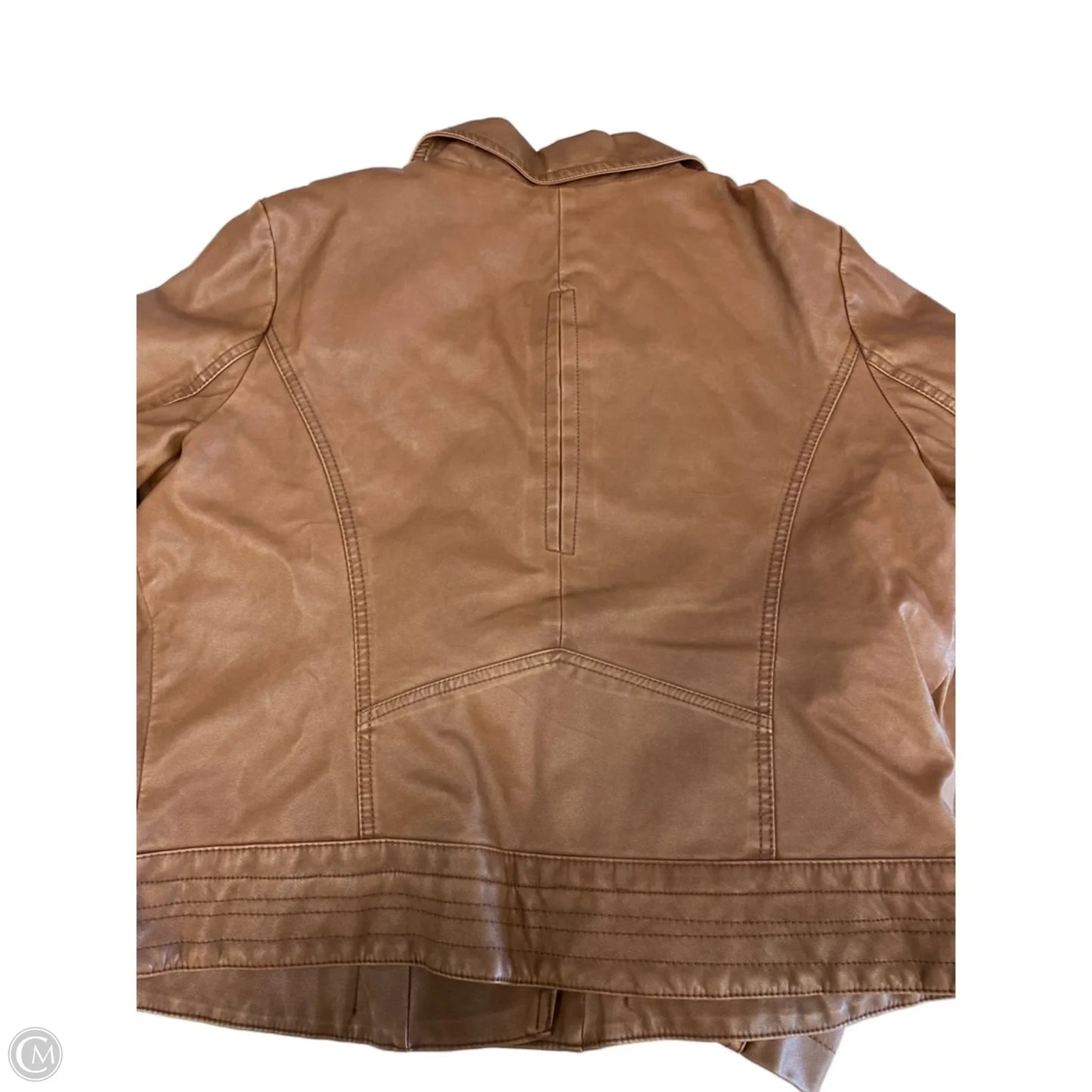 Jacket Moto Leather By Universal Thread In Brown, Size: Xxl