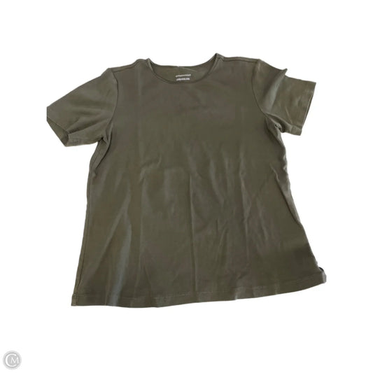 Top Short Sleeve By Christopher And Banks In Green, Size: M