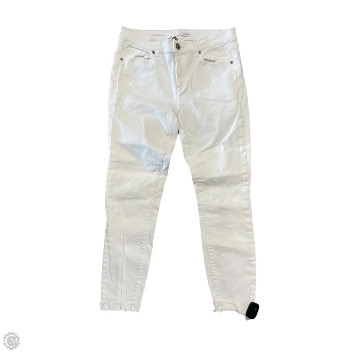 Jeans Skinny By Loft In White, Size: 6