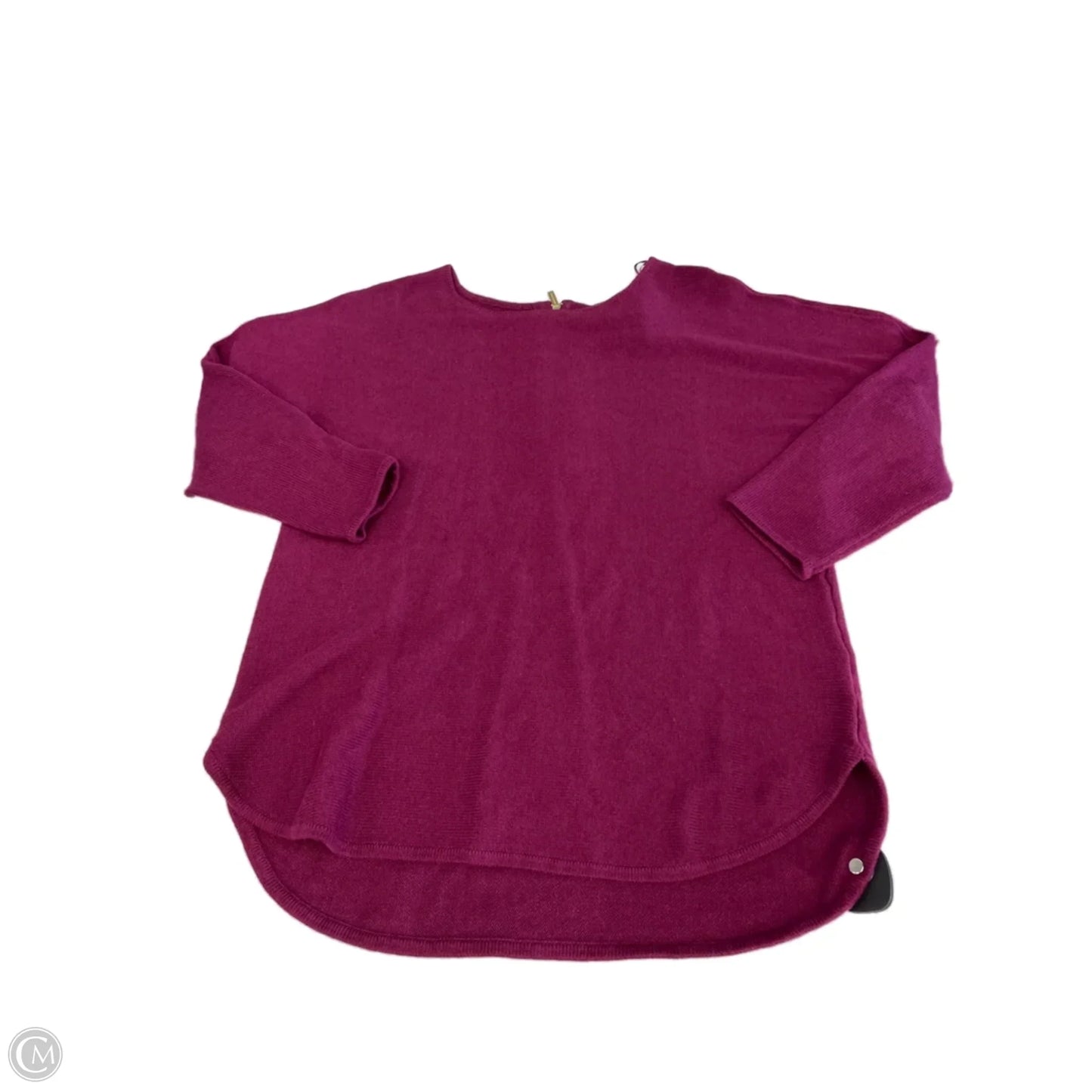 Sweater Cardigan Designer By Michael Kors In Purple, Size: L