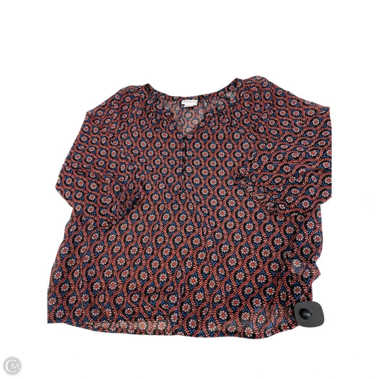 Top Long Sleeve By Liz Claiborne In Floral Print, Size: L