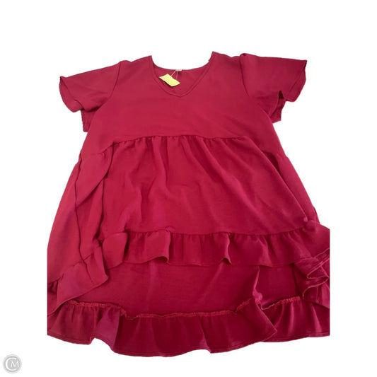 Top Short Sleeve Basic By Mts In Red, Size: L