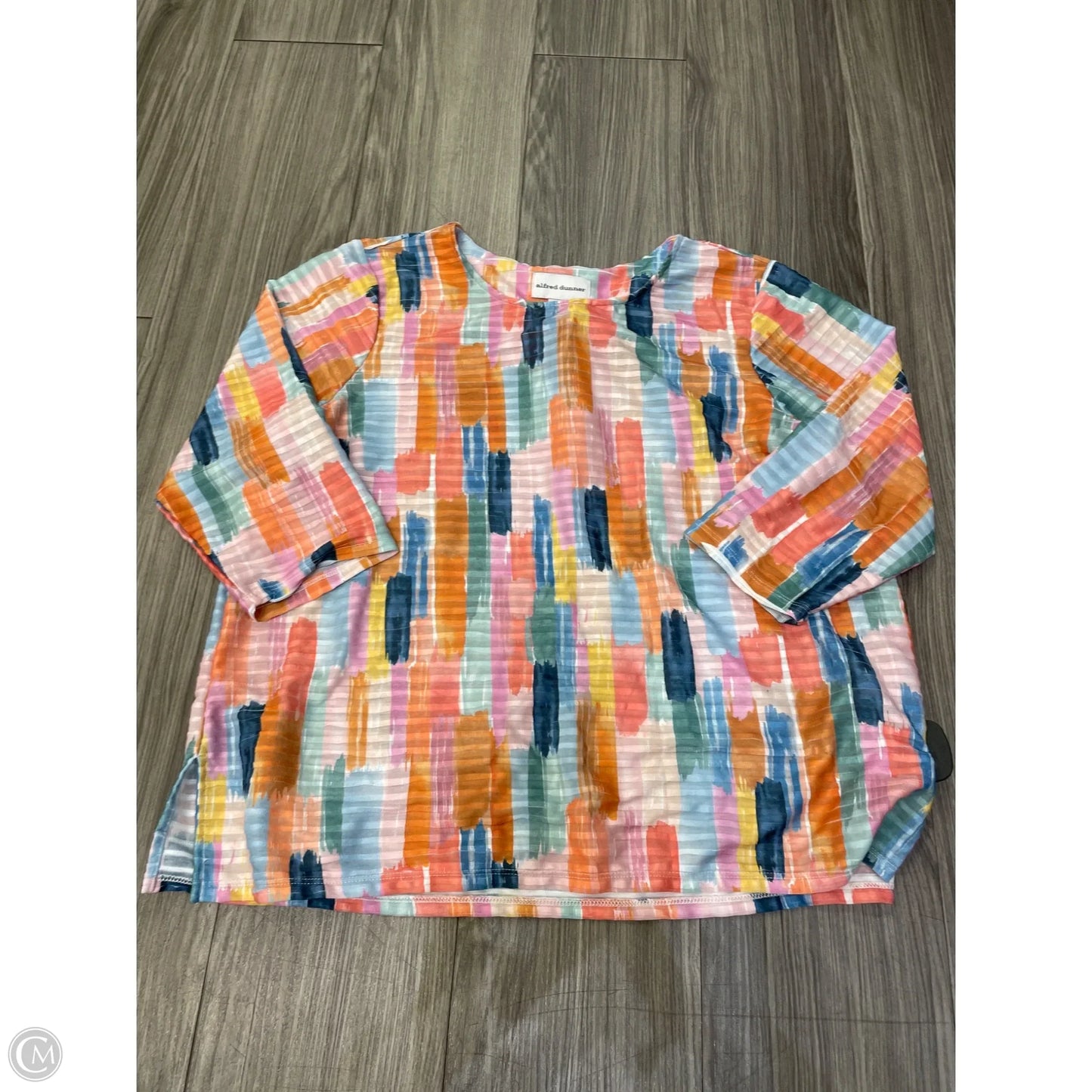 Top Long Sleeve By Alfred Dunner In Multi-colored, Size: L