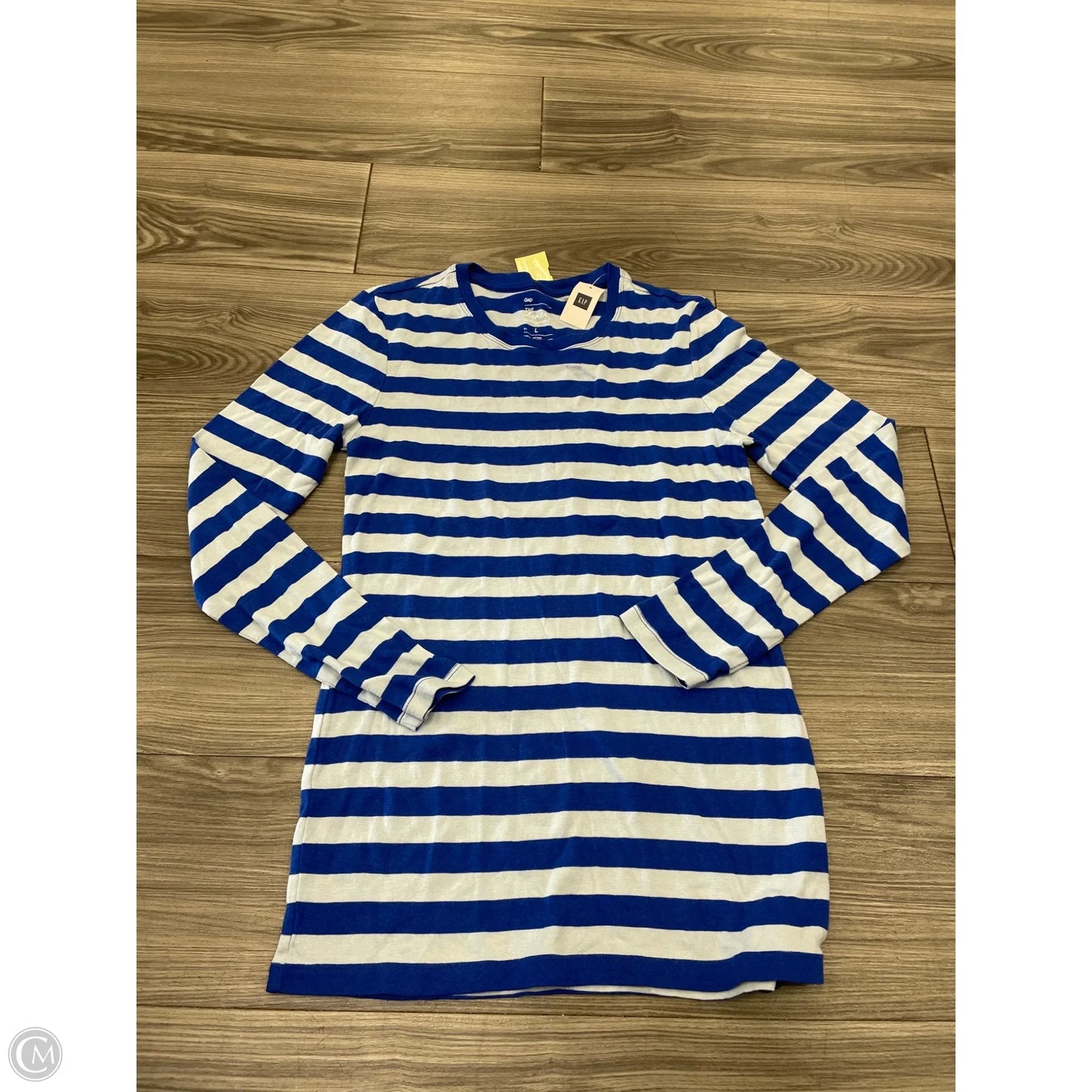Top Long Sleeve By Gap In Striped Pattern, Size: L