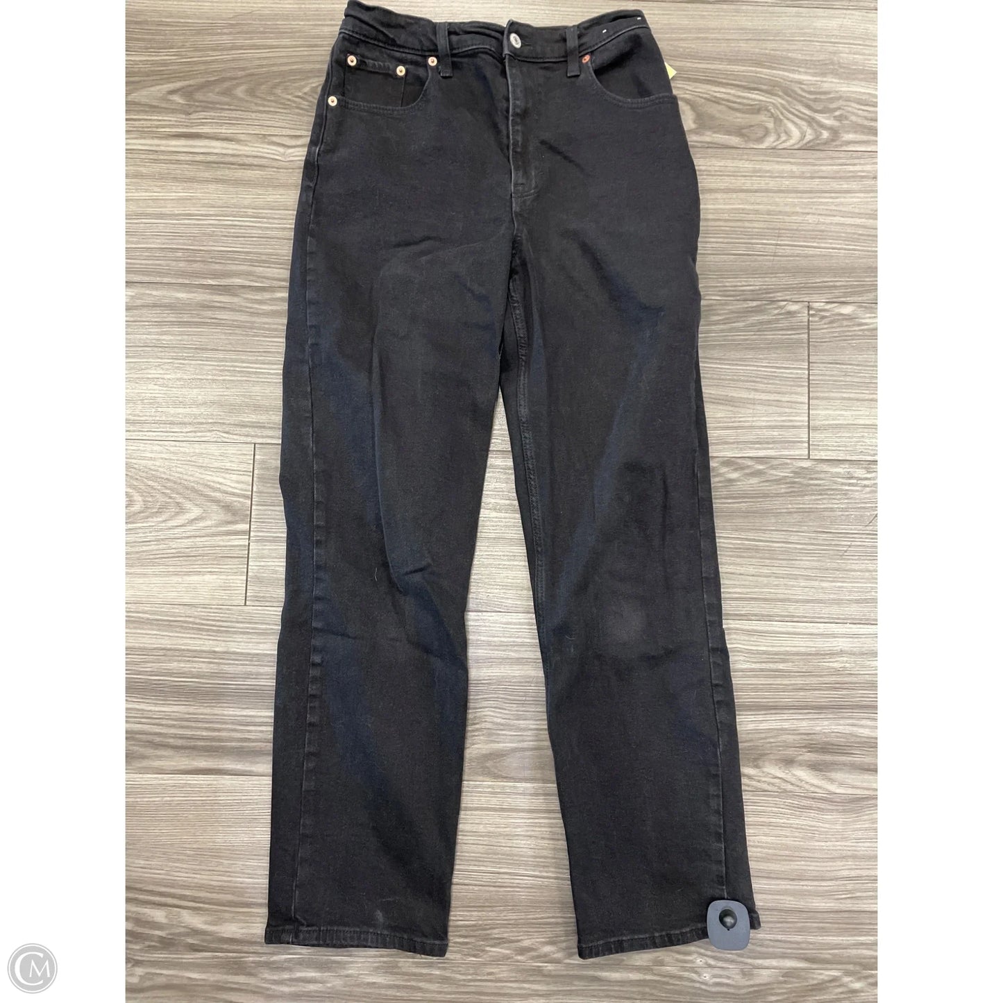 Jeans Straight By Abercrombie And Fitch In Black, Size: 6