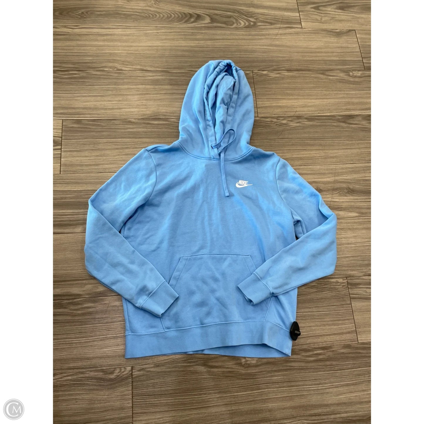Athletic Sweatshirt Hoodie By Nike In Blue, Size: M