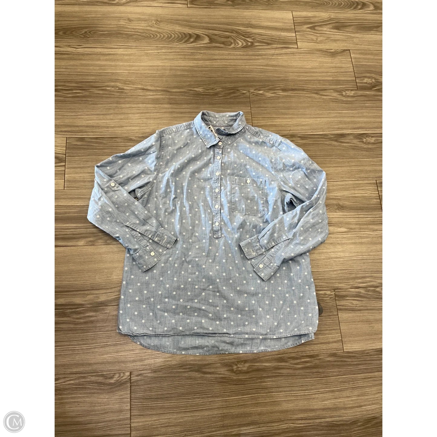 Top Long Sleeve By Tommy Hilfiger In Blue, Size: Xl