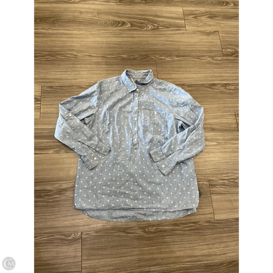 Top Long Sleeve By Tommy Hilfiger In Blue, Size: Xl