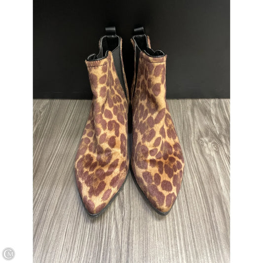 Boots Ankle Heels By Nine West In Animal Print, Size: 7.5