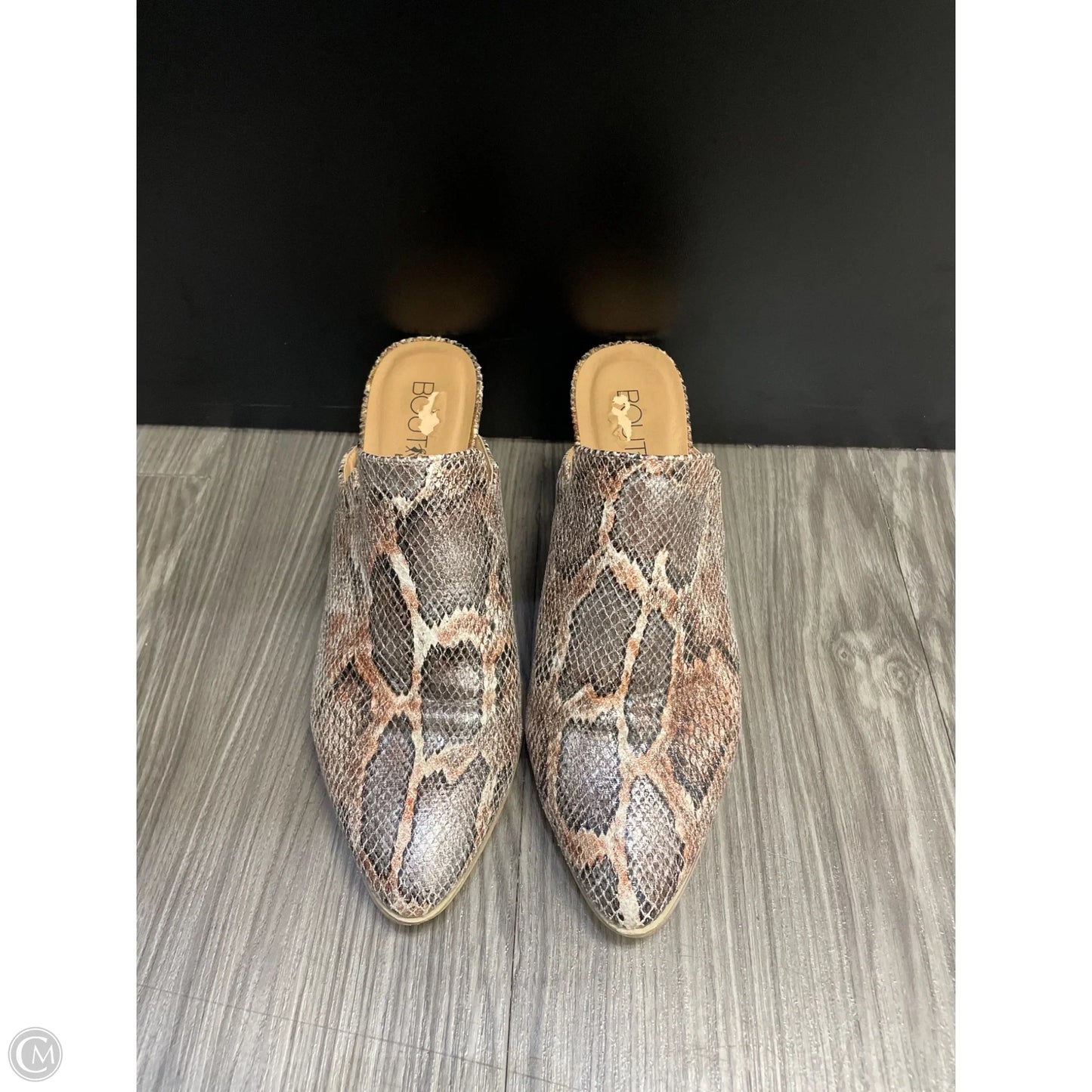 Boots Ankle Heels By Corkys In Snakeskin Print, Size: 8