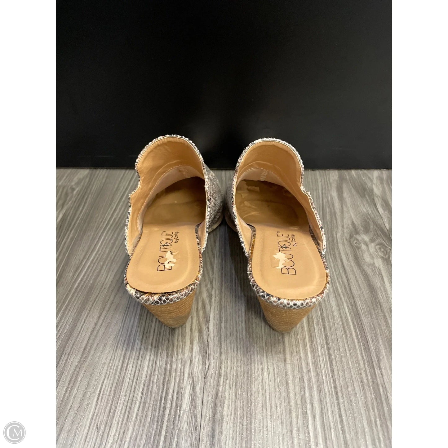 Boots Ankle Heels By Corkys In Snakeskin Print, Size: 8