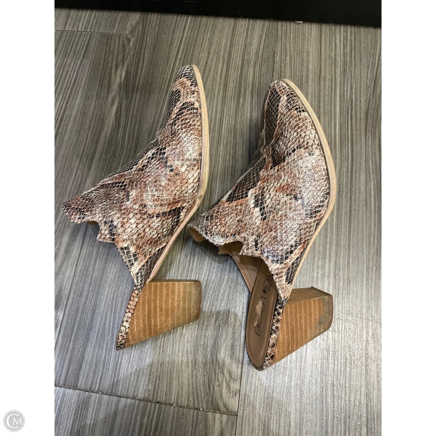 Boots Ankle Heels By Corkys In Snakeskin Print, Size: 8