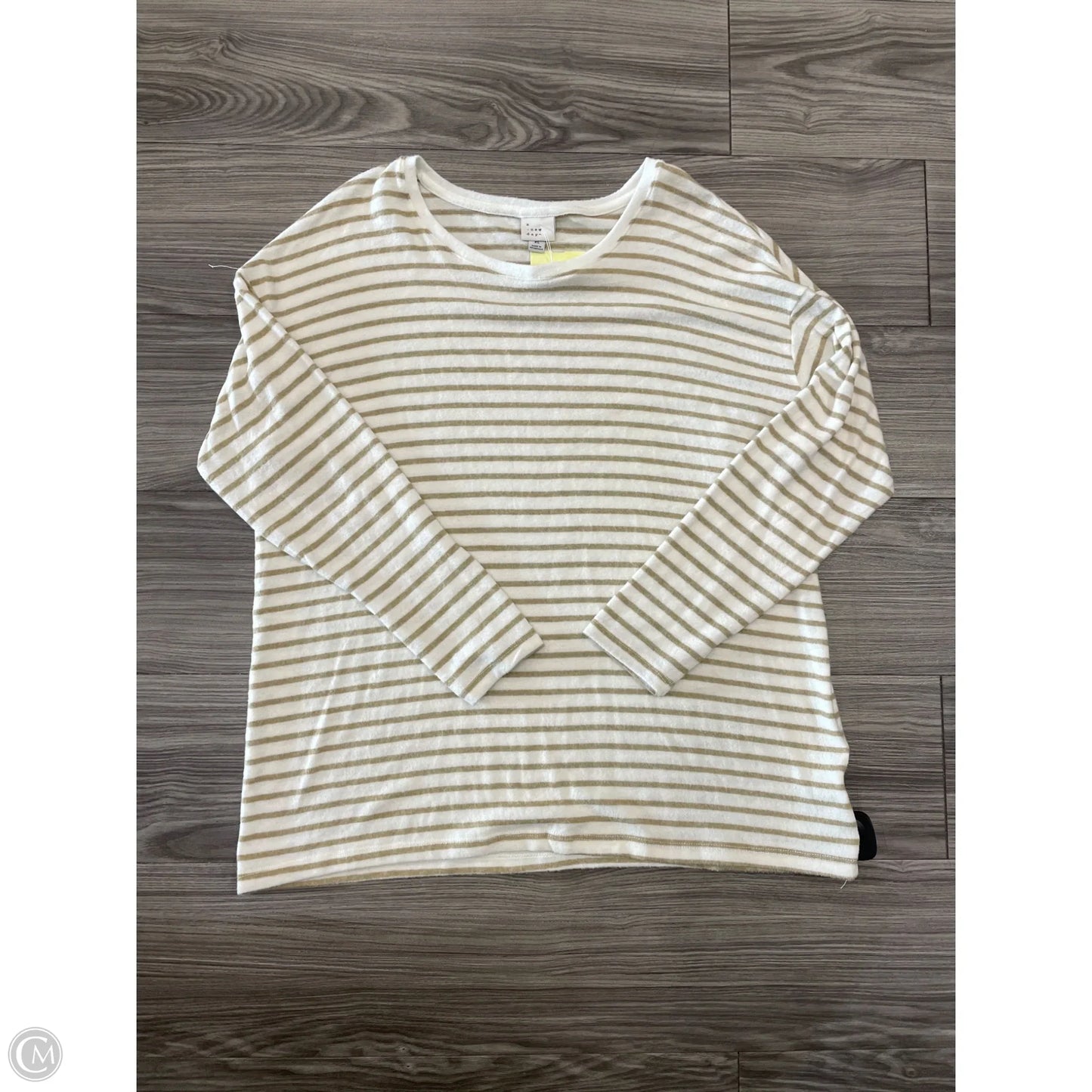 Top Long Sleeve By A New Day In Striped Pattern, Size: Xl