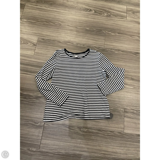 Top Long Sleeve By Croft And Barrow In Striped Pattern, Size: L