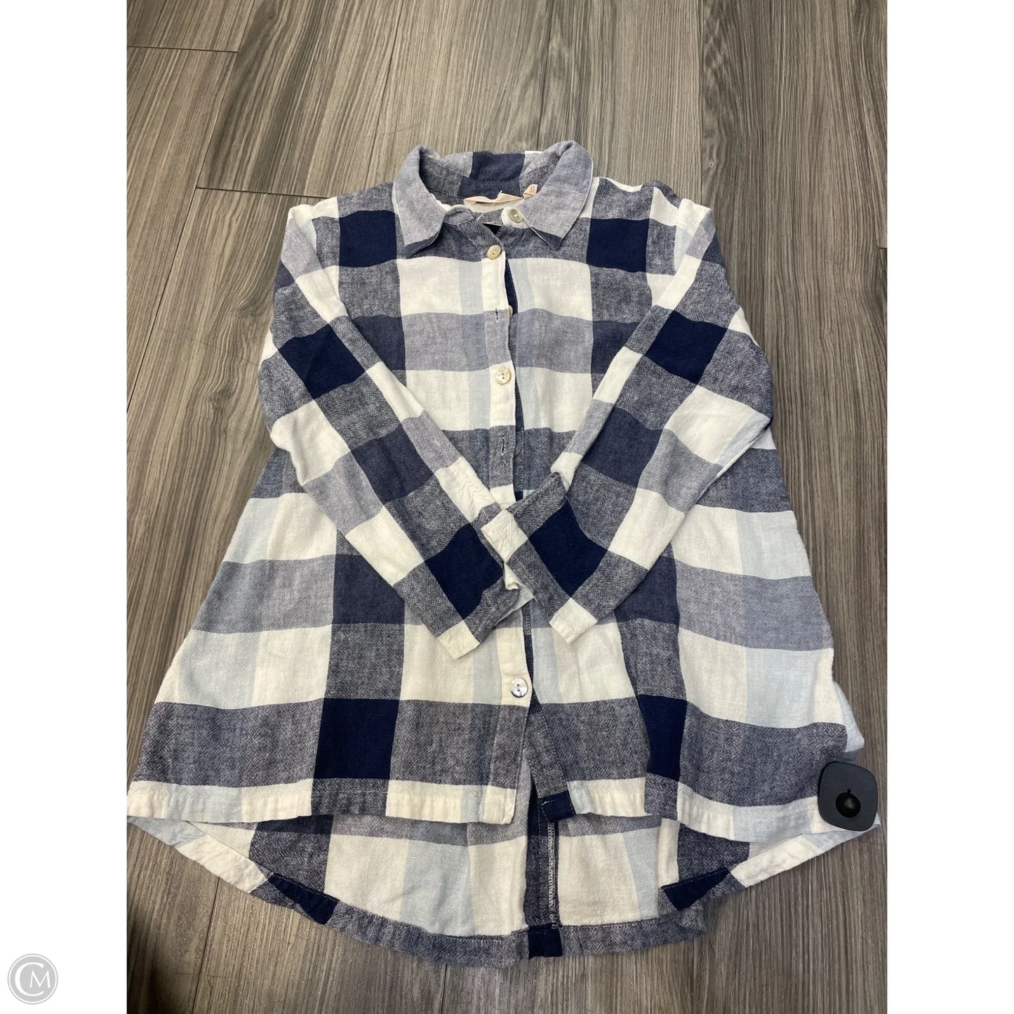 Top Long Sleeve By Soft Surroundings In Plaid Pattern, Size: M