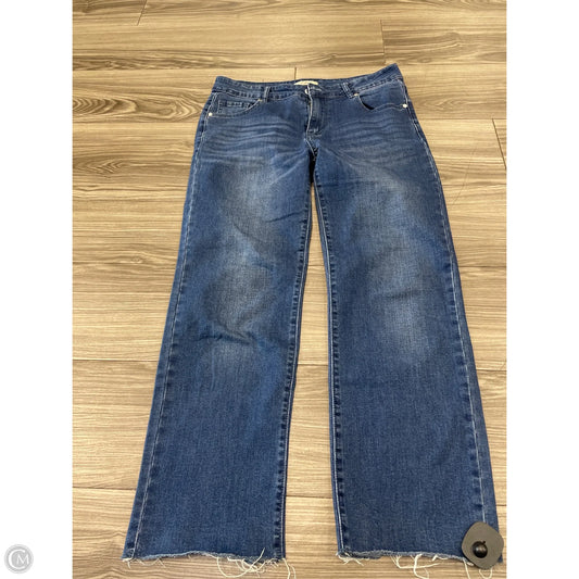 Jeans Wide Leg By Elan In Blue, Size: L