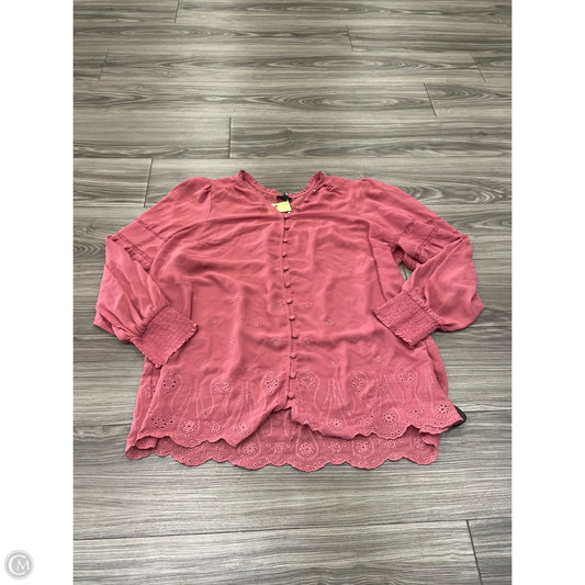 Top Long Sleeve By Torrid In Pink, Size: 2x