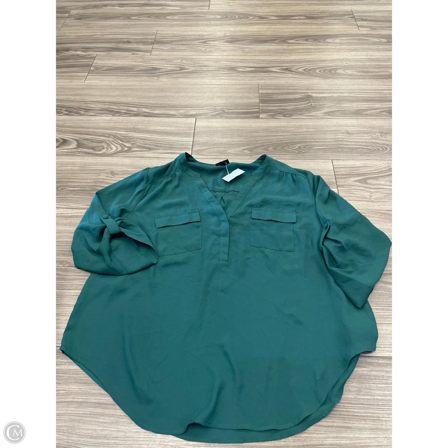 Top Long Sleeve By Torrid In Green, Size: Xl