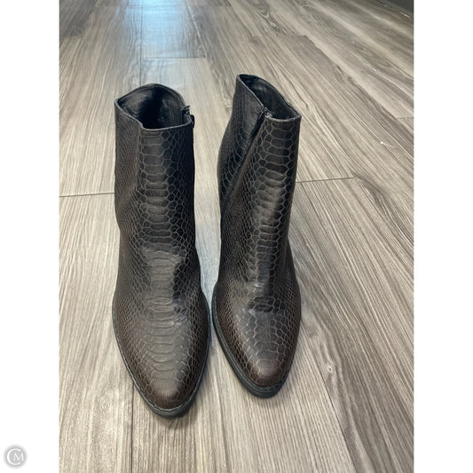 Boots Ankle Heels By Very G In Snakeskin Print, Size: 11
