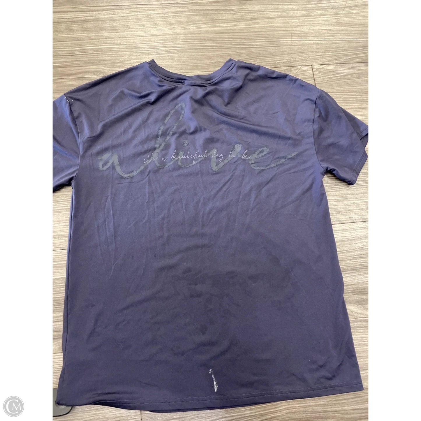 Athletic Top Short Sleeve By Gym Shark In Blue, Size: S