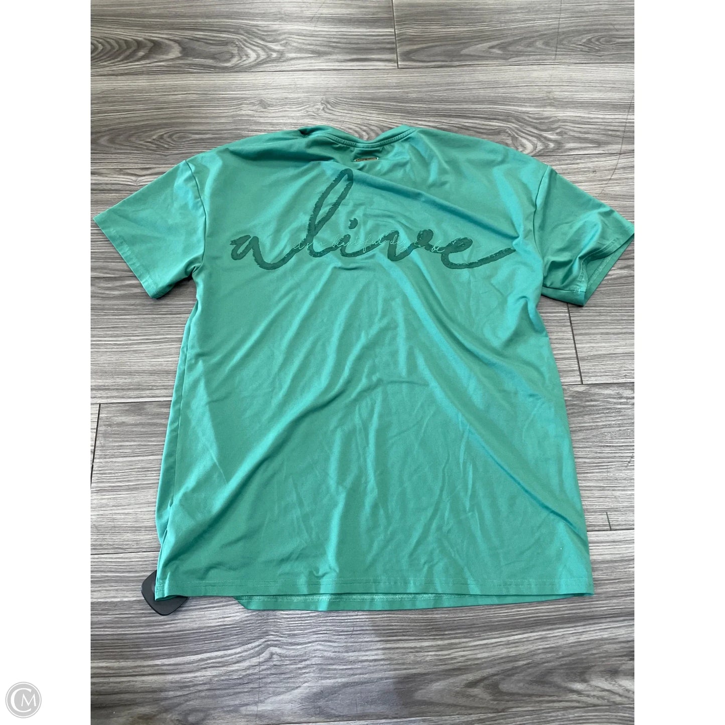Athletic Top Short Sleeve By Gym Shark In Green, Size: S